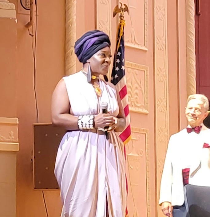 AshLee Baskin performing with an orchestra
